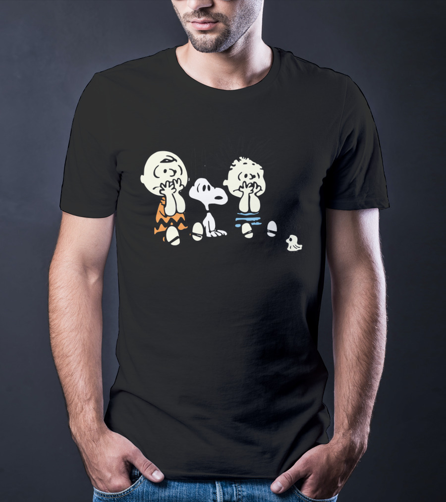 Peanuts Snoopy Charlie Brown Christmas Boo Spooky Scene T-Shirt