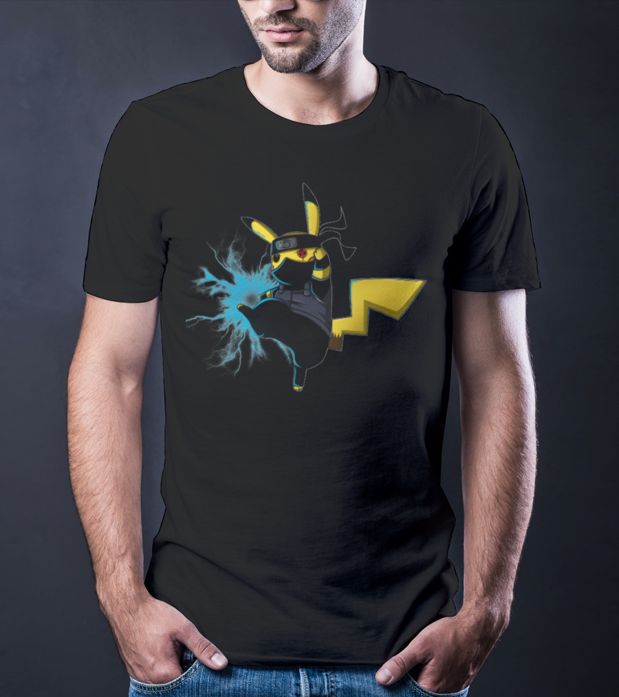 Pikachu Naruto Crossover Ninja Thunderbolt T-Shirt