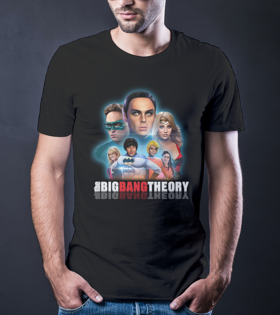 The Big Bang Theory Justice League Parody Characters T-Shirt