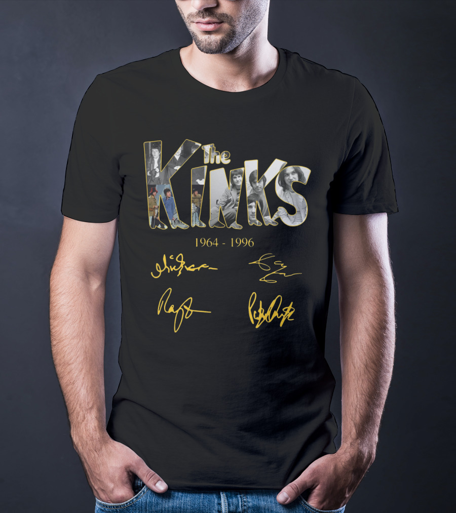 The Kinks 1964 1996 Signature Collage T-Shirt