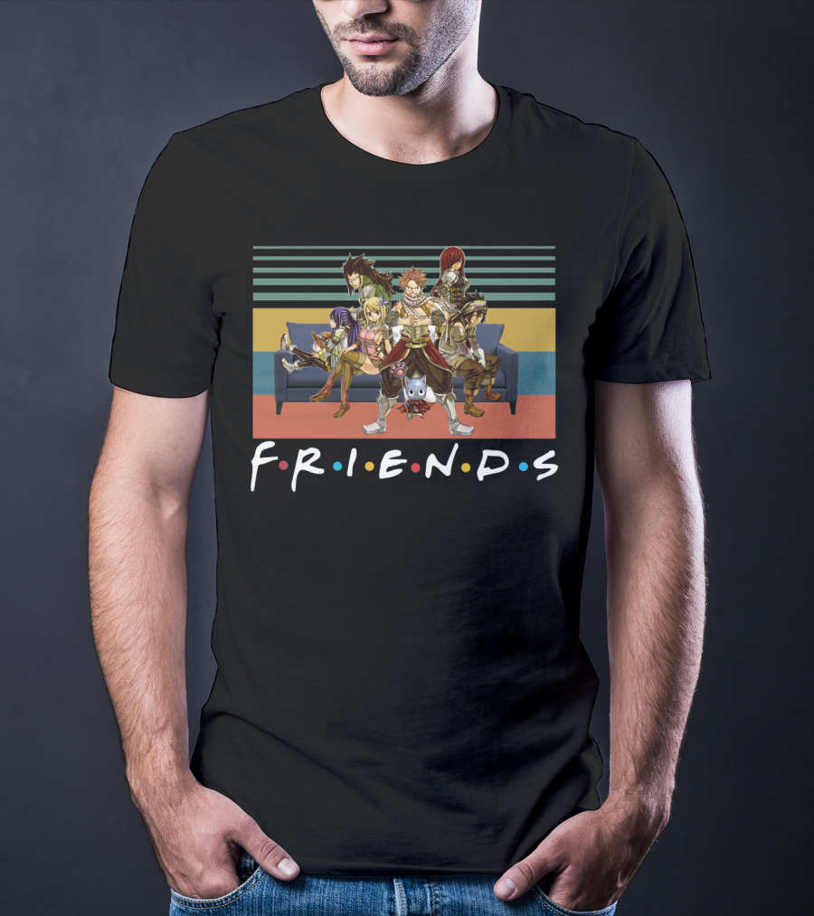Fairy Tail Family Friends Tv Show Parody Couch Gang T-Shirt
