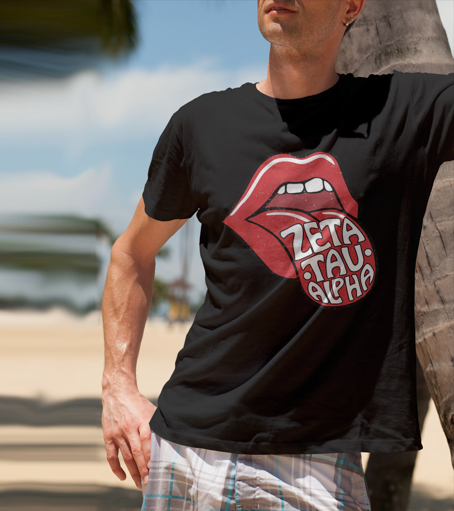 Zeta Tau Alpha Tongue Logo Pop T-Shirt