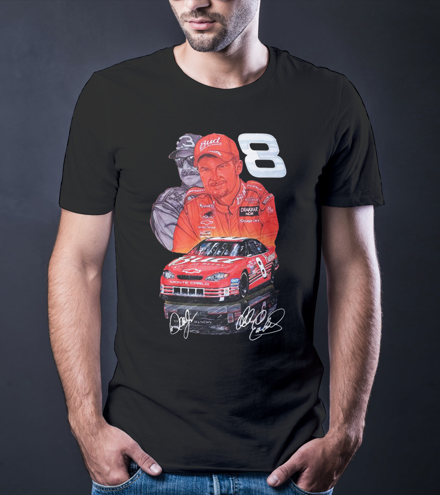 Dale Earnhardt Jr 8 Bud Monte Carlo Sam Bass Art T-Shirt