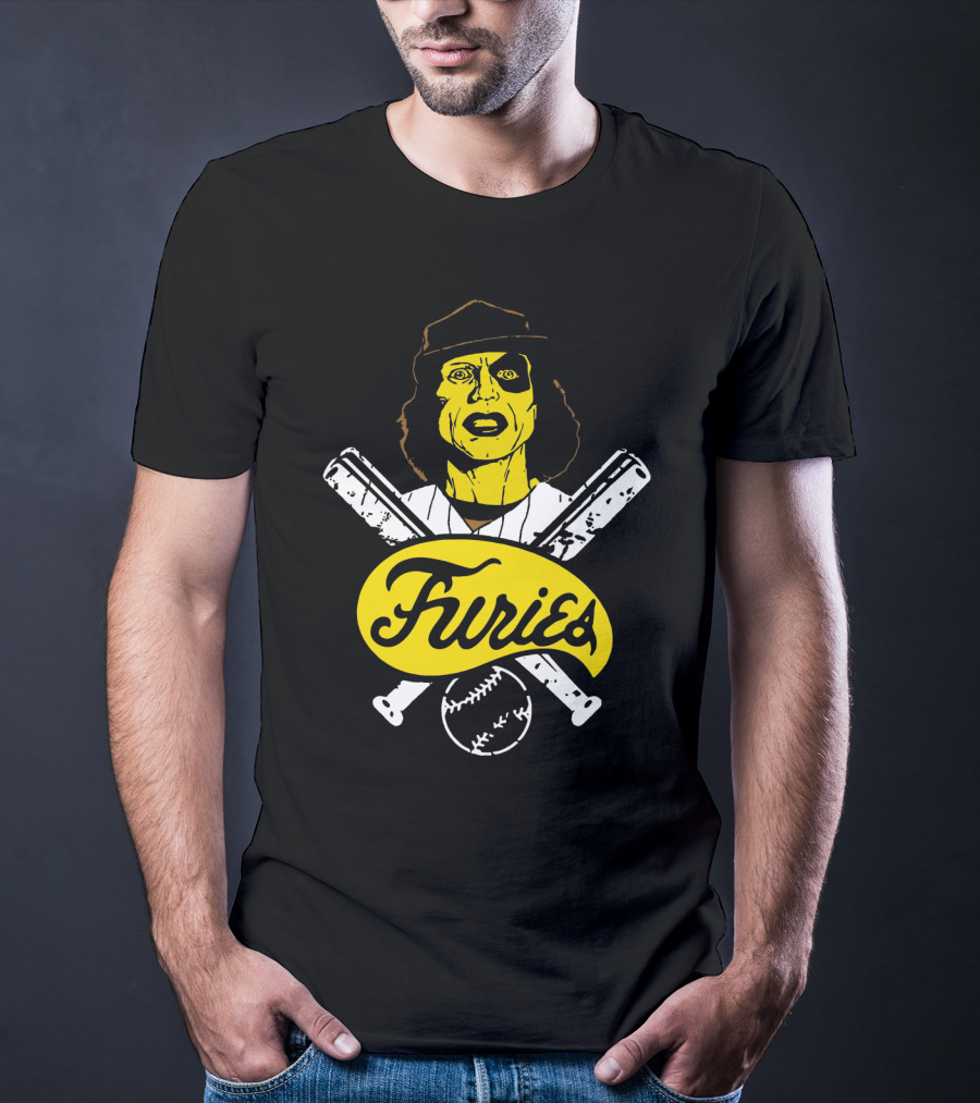 The Warriors Furies Crossed Bats And Masked Baseball Player T-Shirt