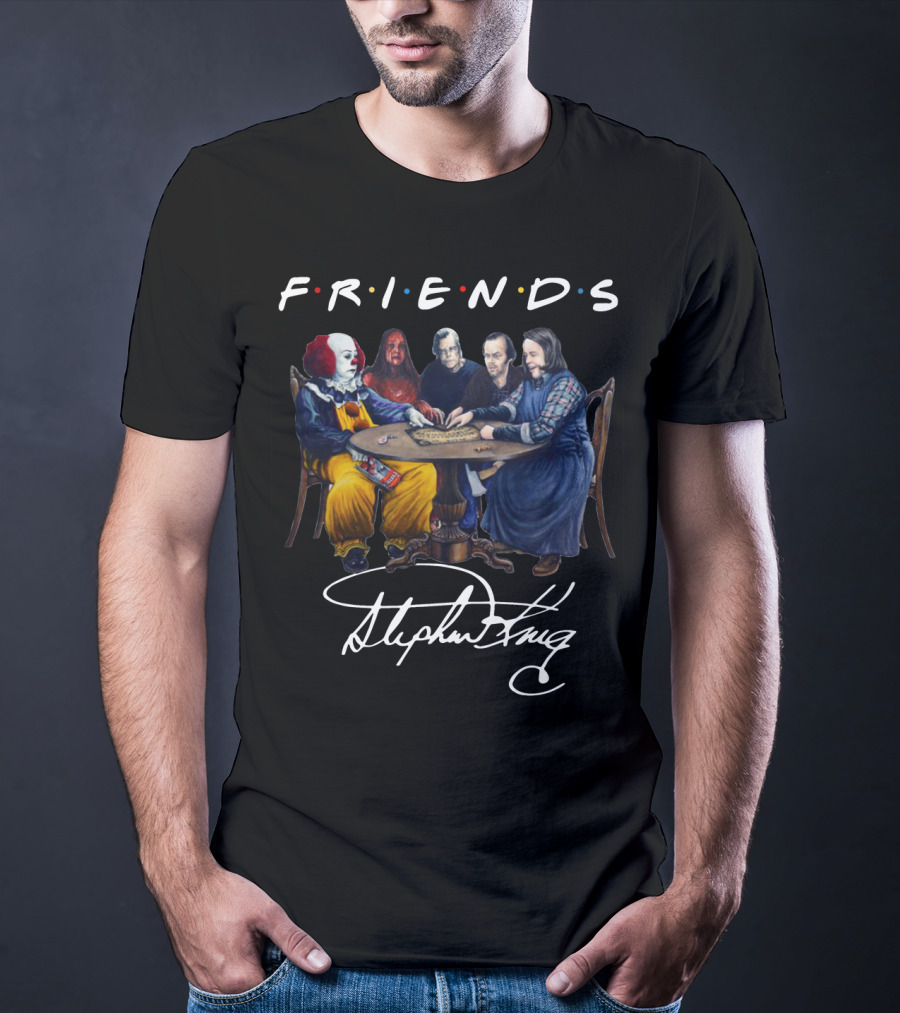 Stephen King Horror Characters Friends Sitting At Table Playing Ouija T-Shirt