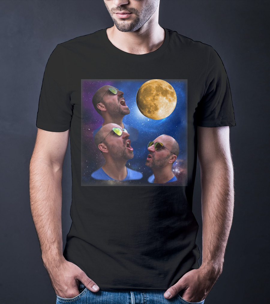 Zach Call Moon Space Night Sunglasses Trio T-Shirt