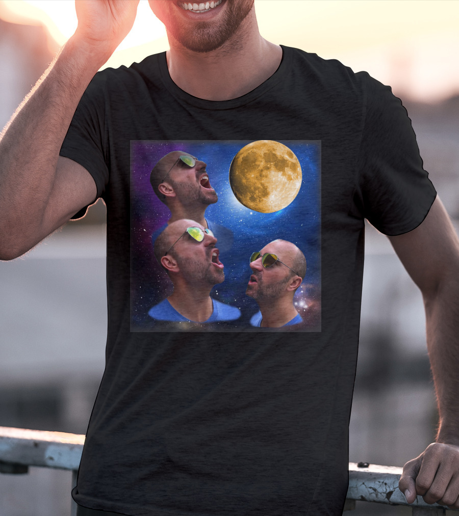Zach Call Moon Space Night Sunglasses Trio T-Shirt