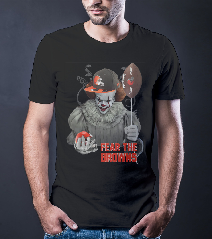 Pennywise Fear The Browns With Football And Cap T-Shirt