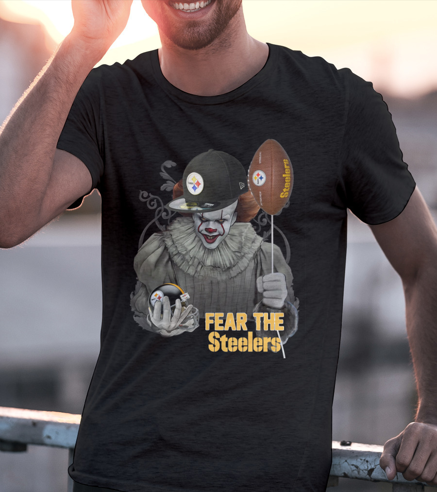 Fear The Steelers Pennywise Football Theme T-Shirt