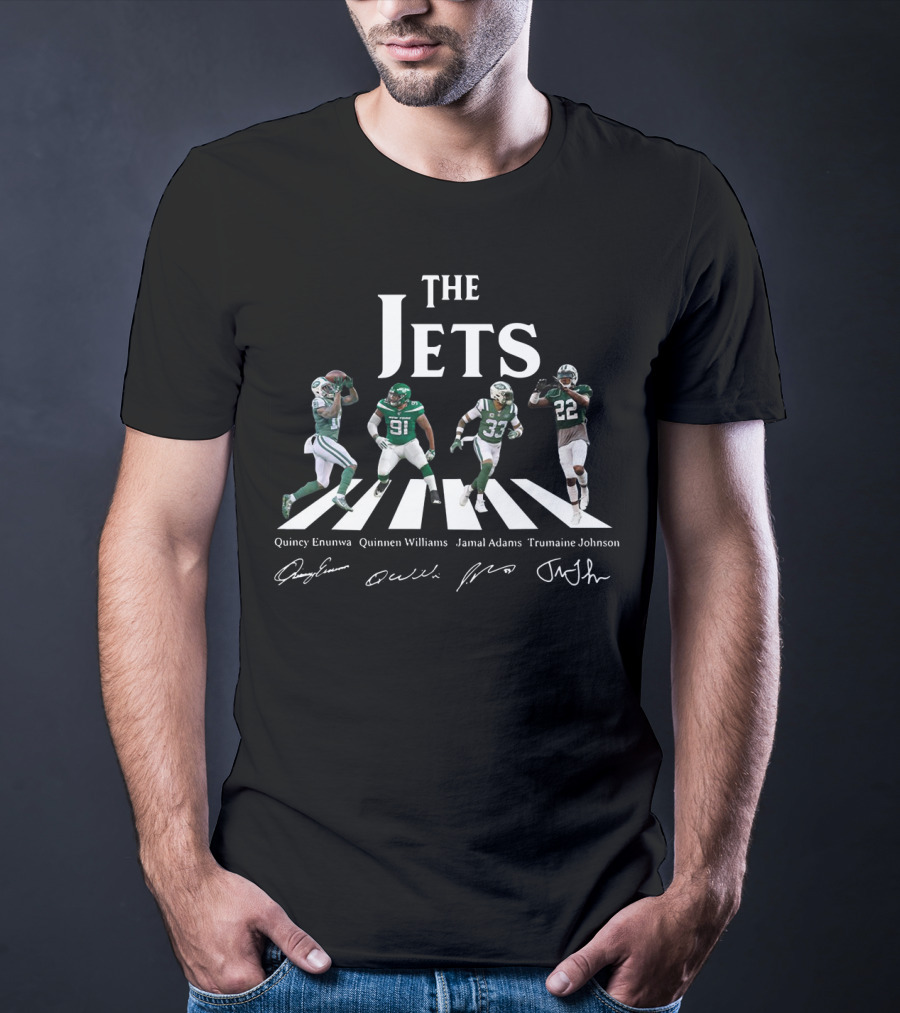 The Jets Quincy Enunwa Quinnen Williams Jamal Adams Trumaine Johnson Abbey Road T-Shirt