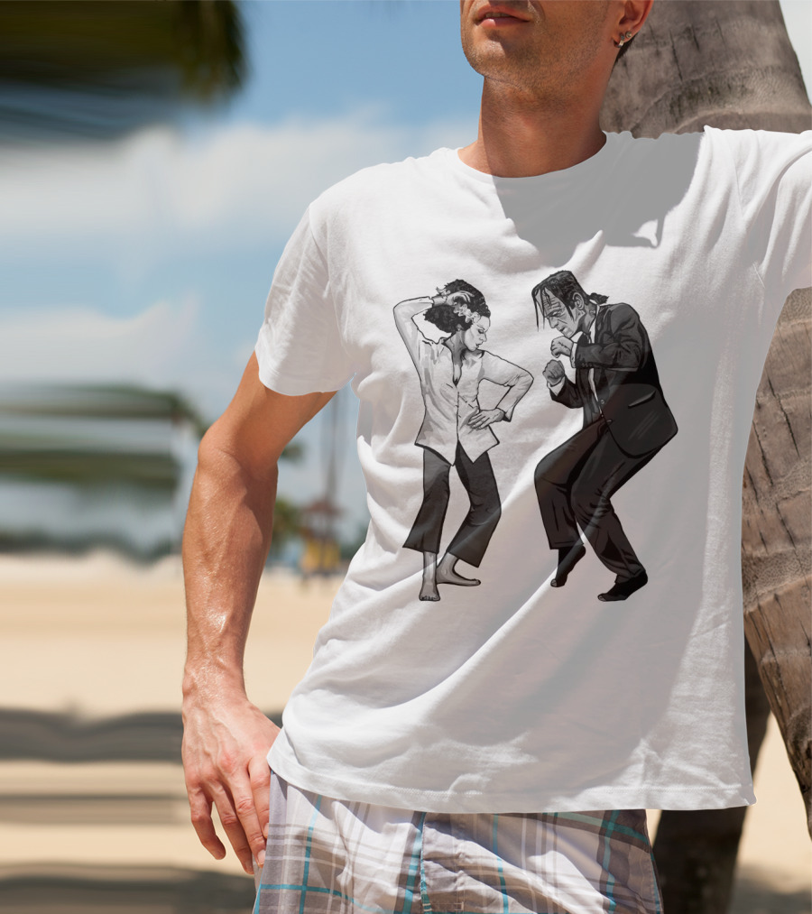 Pulp Fiction Frankenstein Dance Scene Mashup T-Shirt