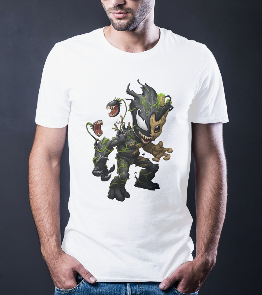 Halloween Venom Groot Monster Crossover Character T-Shirt