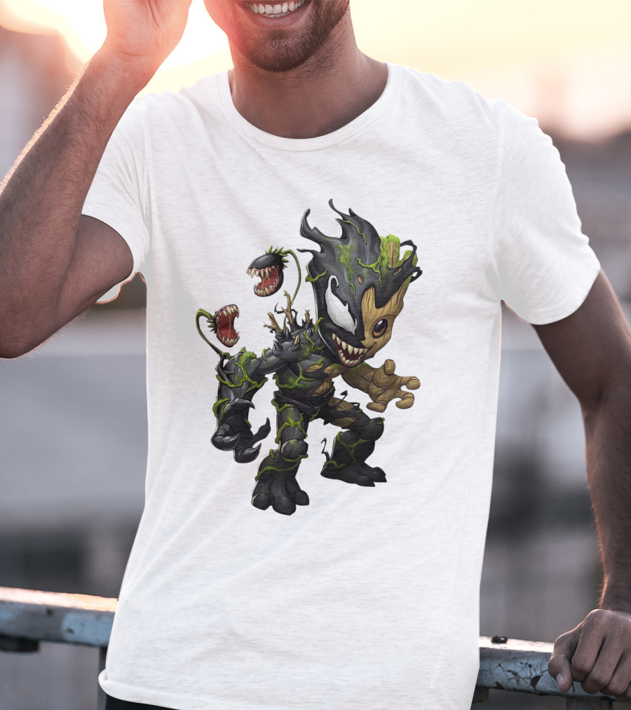 Halloween Venom Groot Monster Crossover Character T-Shirt