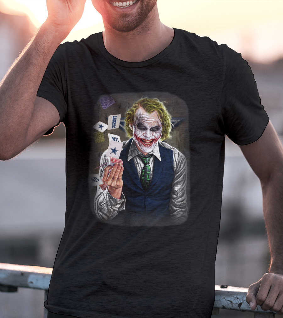 Dallas Cowboys Joker Nfl Playing Cards T-Shirt