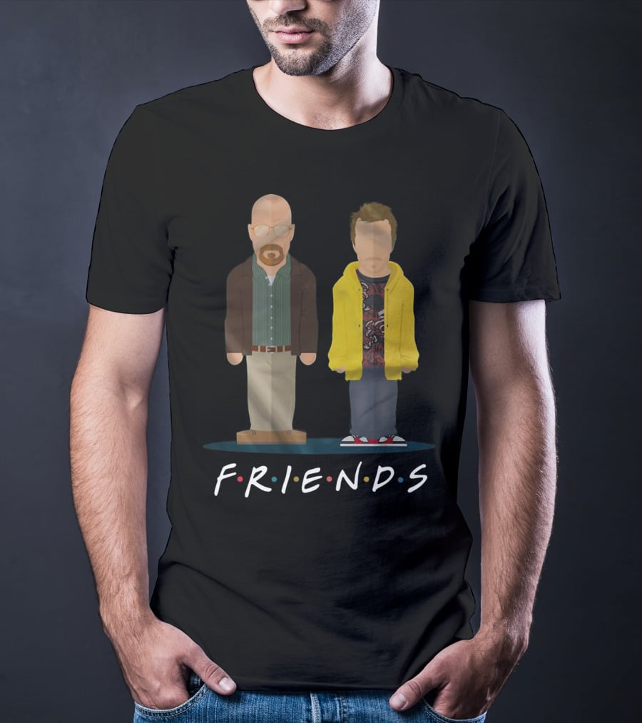 Breaking Bad Walter Jesse Cartoon Friends T-Shirt