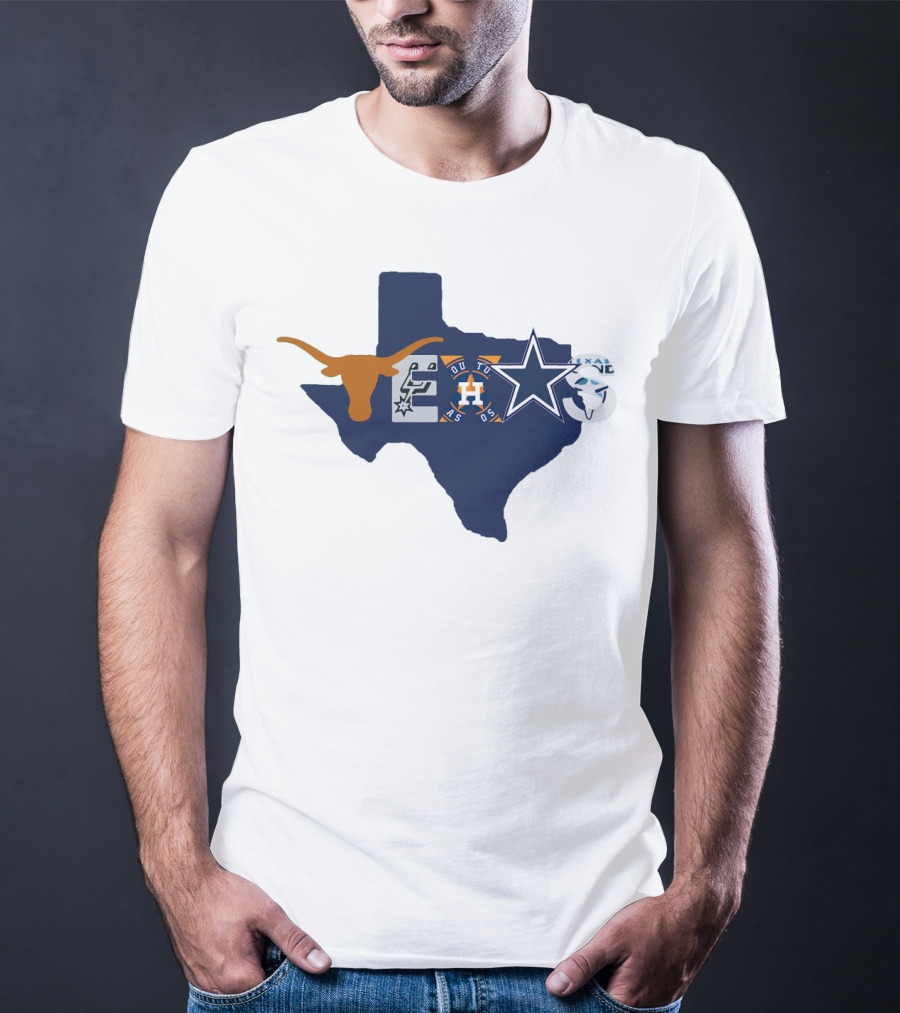 Texas Longhorns Houston Astros Dallas Cowboys Spurs Icons T-Shirt