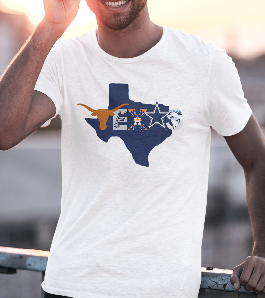 Texas Longhorns Houston Astros Dallas Cowboys Spurs Icons T-Shirt