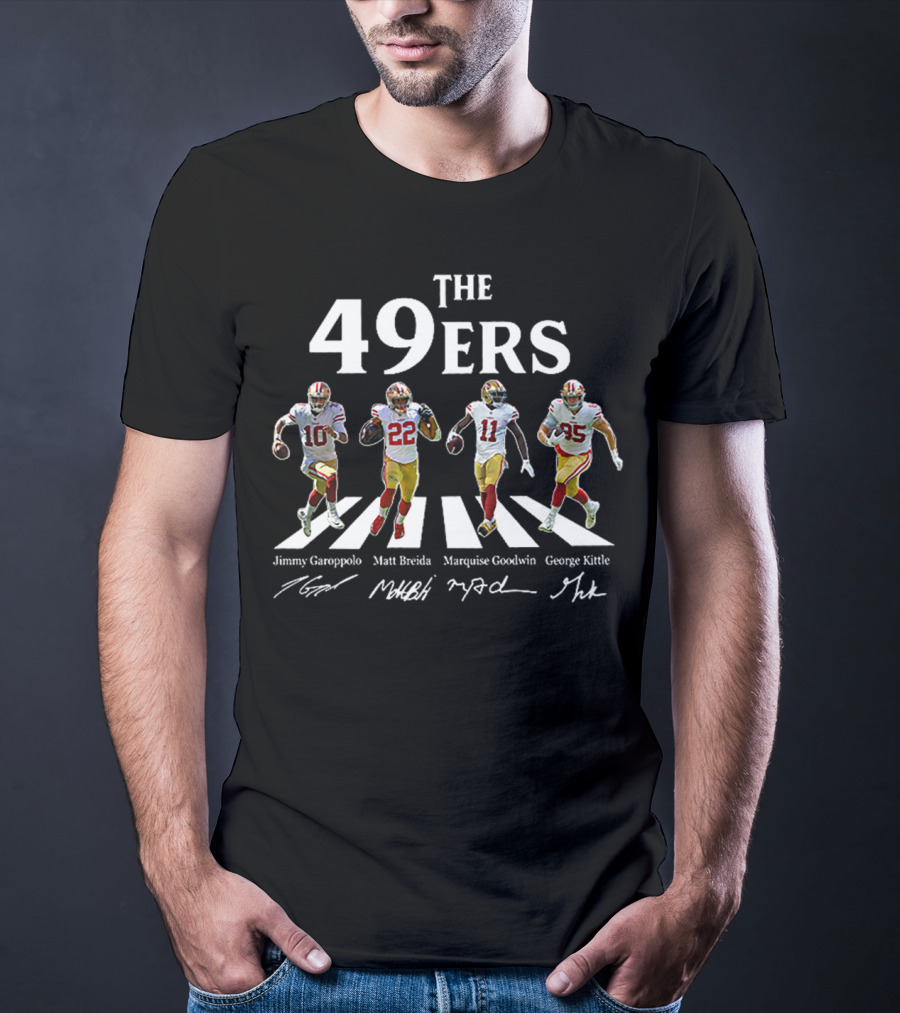 The 49ers Jimmy Garoppolo Matt Breida Marquise Goodwin George Kittle Abbey Road T-Shirt