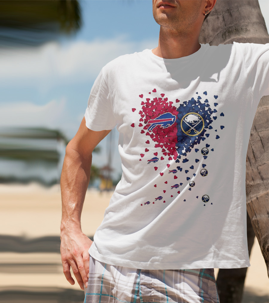 Buffalo Bills And Sabres Heart T-Shirt