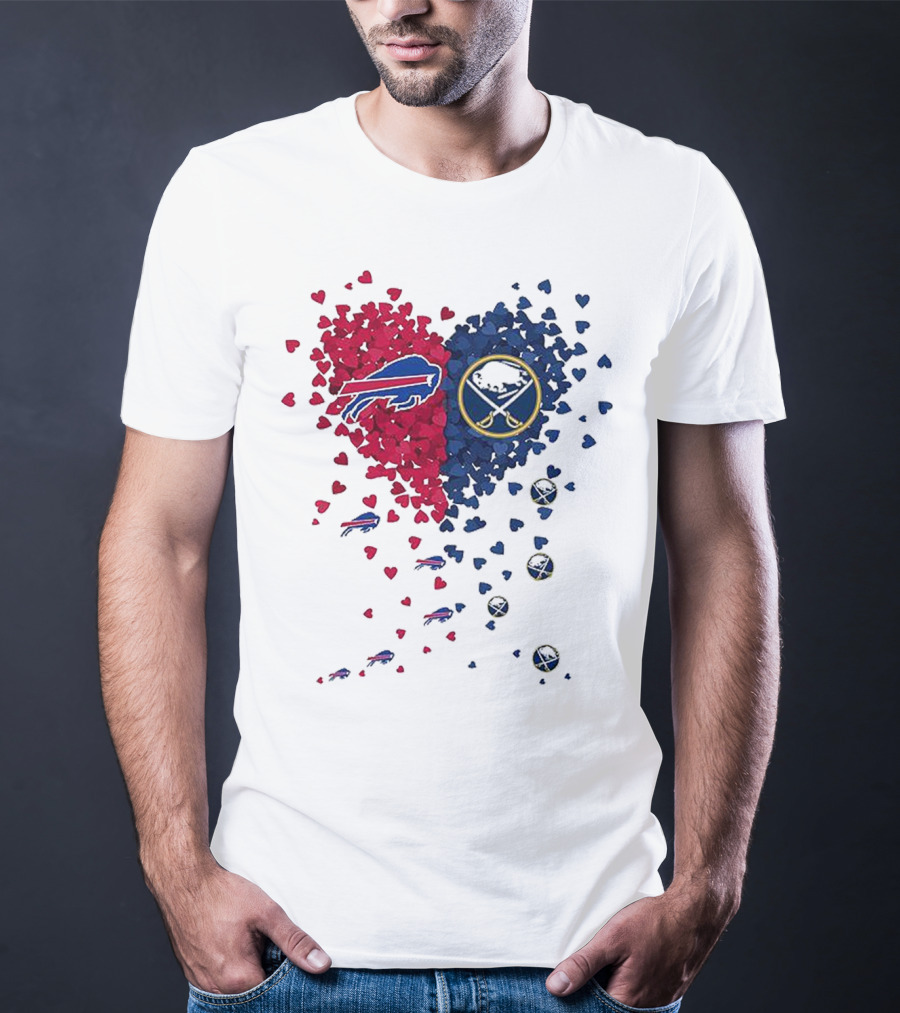 Buffalo Bills And Sabres Heart T-Shirt