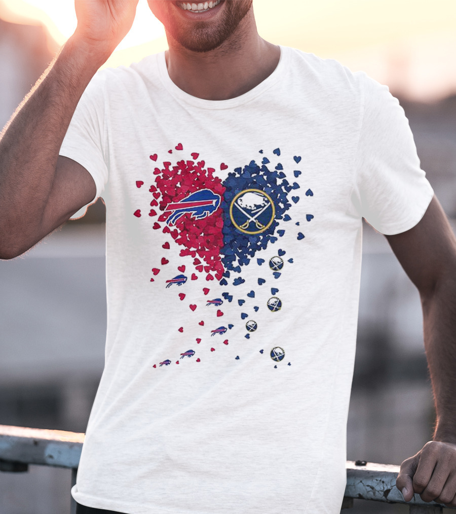 Buffalo Bills And Sabres Heart T-Shirt