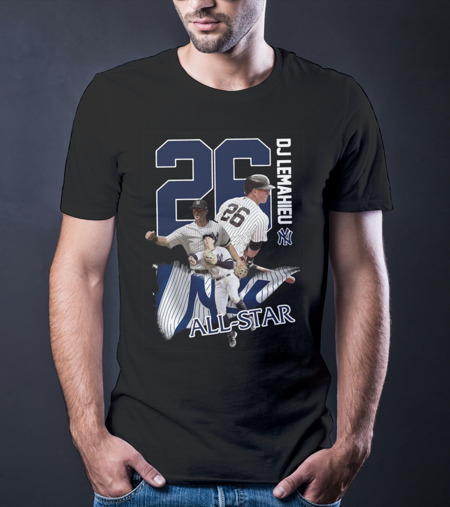 New York Yankees Dj Lemahieu 26 All-Star Yankees Team Player T-Shirt