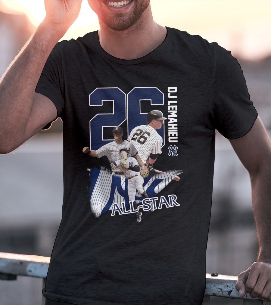 New York Yankees Dj Lemahieu 26 All-Star Yankees Team Player T-Shirt