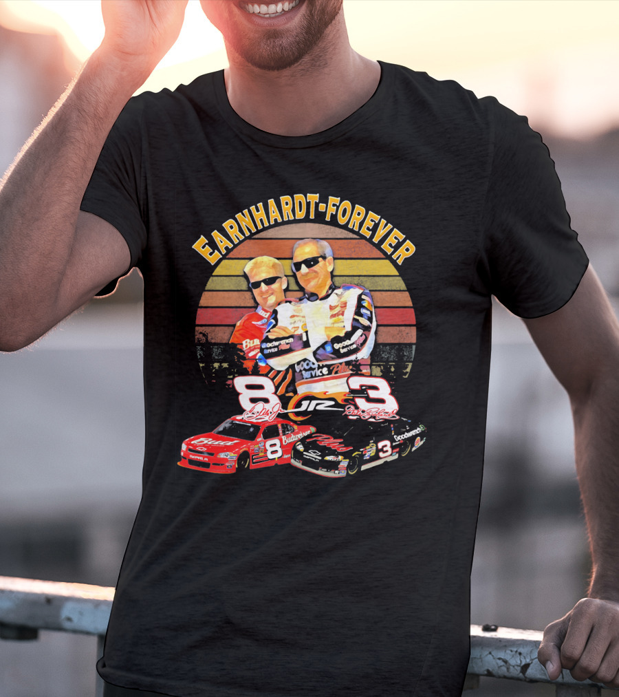 Earnhardt Forever No. 8 And 3 NASCAR Racing Legends T-Shirt