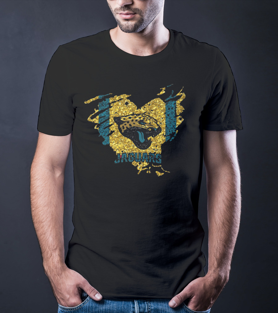 Heart Diamond Jaguars Football Team T-Shirt