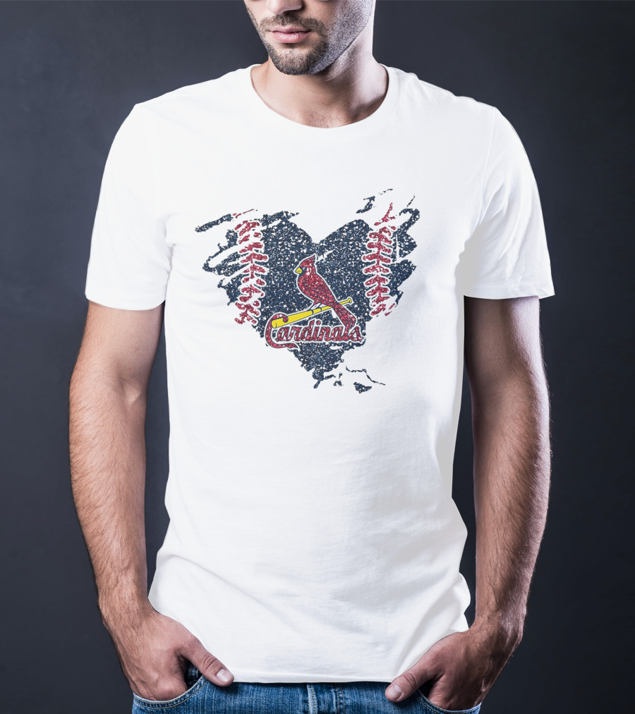Heart Diamond Baseball St. Louis Cardinals T-Shirt