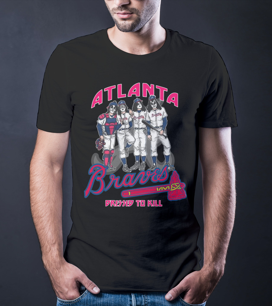 Atlanta Braves Kiss Dressed To Kill Collaboration T-Shirt