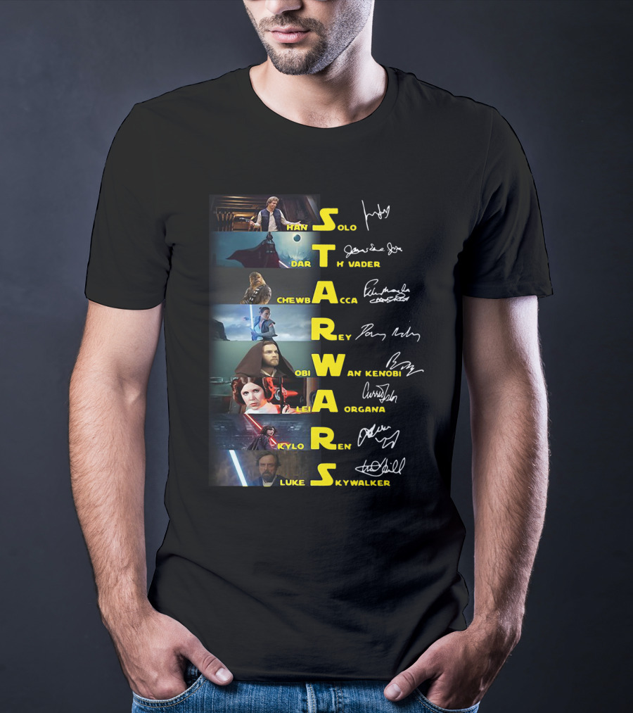 Star Wars Han Solo Darth Vader Chewbacca Obi-Wan Kenobi Leia Organa Kylo Ren Luke Skywalker T-Shirt