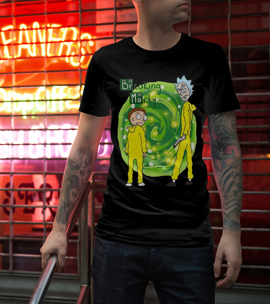 Breaking Morty Rick And Morty Meets Breaking Bad Fusion T-Shirt