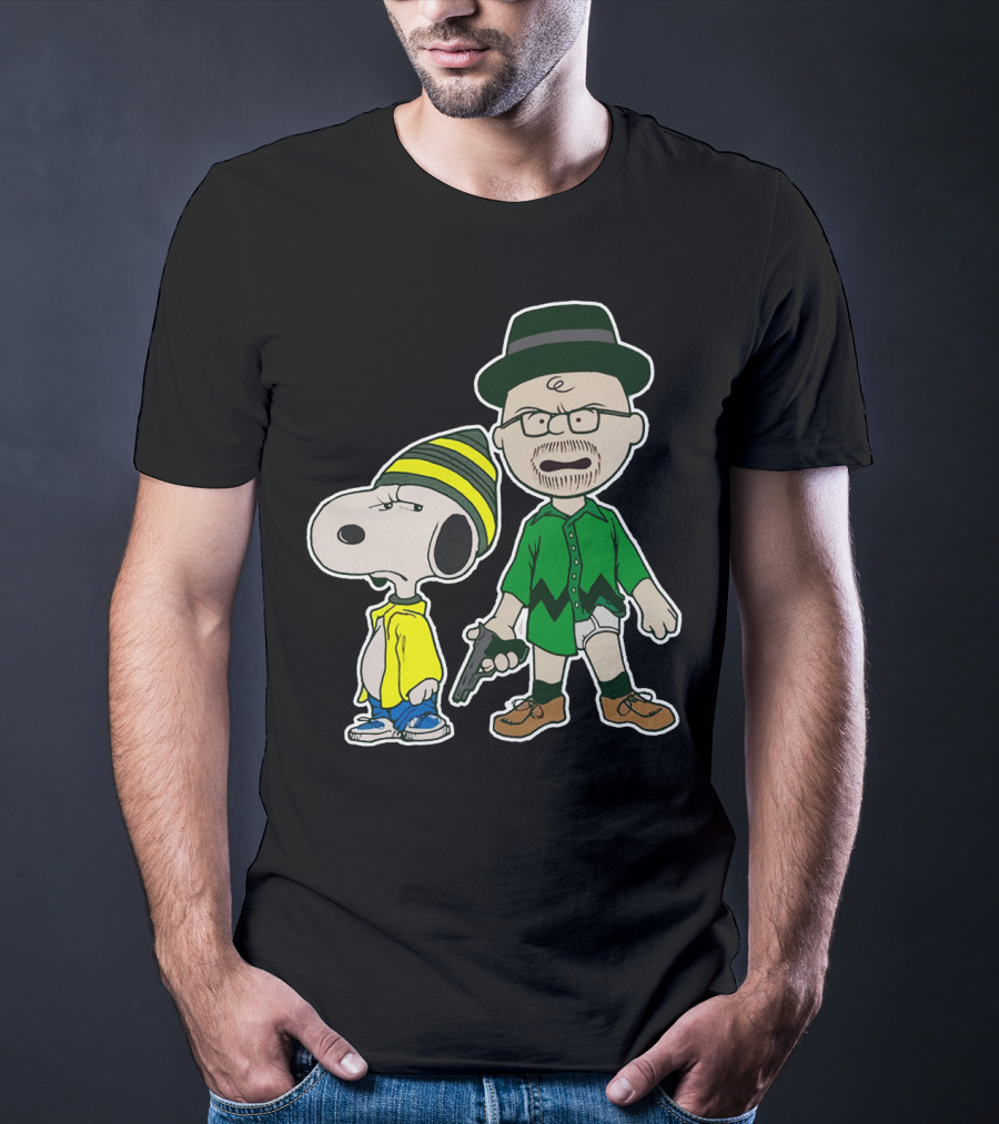 Snoopy And Charlie Brown Breaking Bad Walter And Jesse Mashup T-Shirt