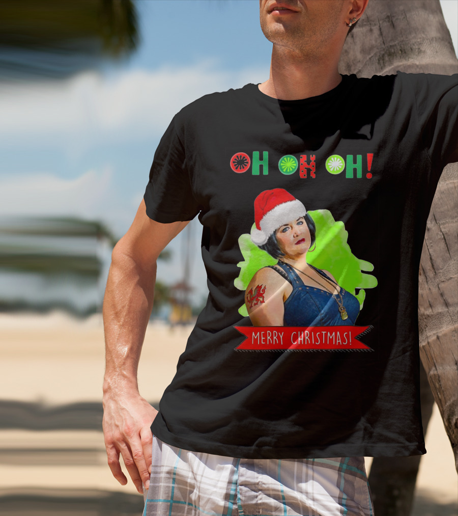 Nessa Ho Ho Ho Gavin Stacey Merry Christmas Santa Hat Tattoo T-Shirt