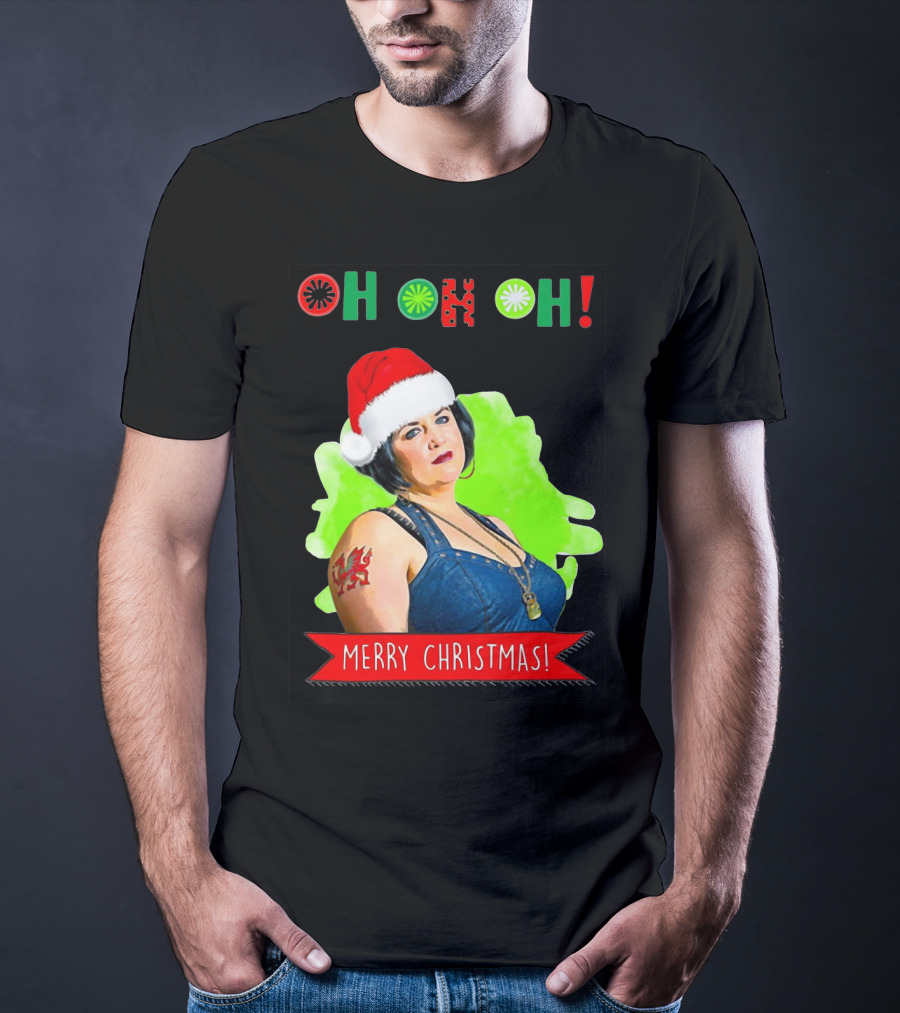 Nessa Ho Ho Ho Gavin Stacey Merry Christmas Santa Hat Tattoo T-Shirt