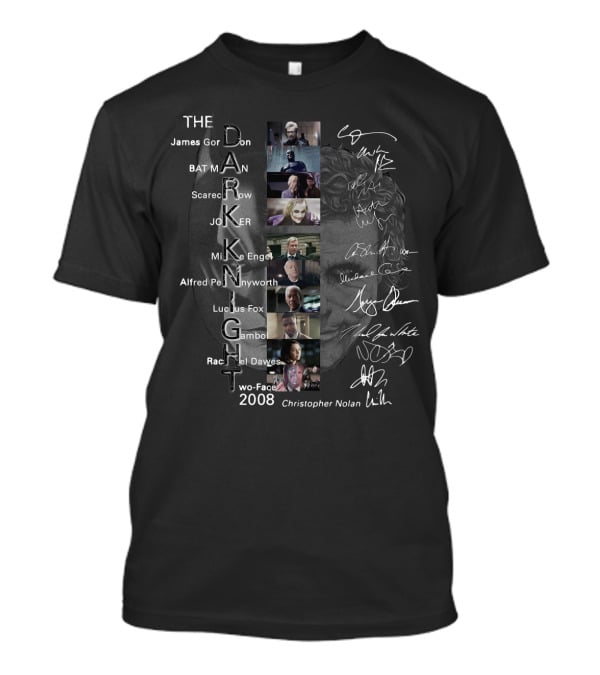 The Dark Knight James Gordon Batman Scarecrow Joker Mike Engel Alfred Pennyworth 2008 Christopher Nolan T-Shirt