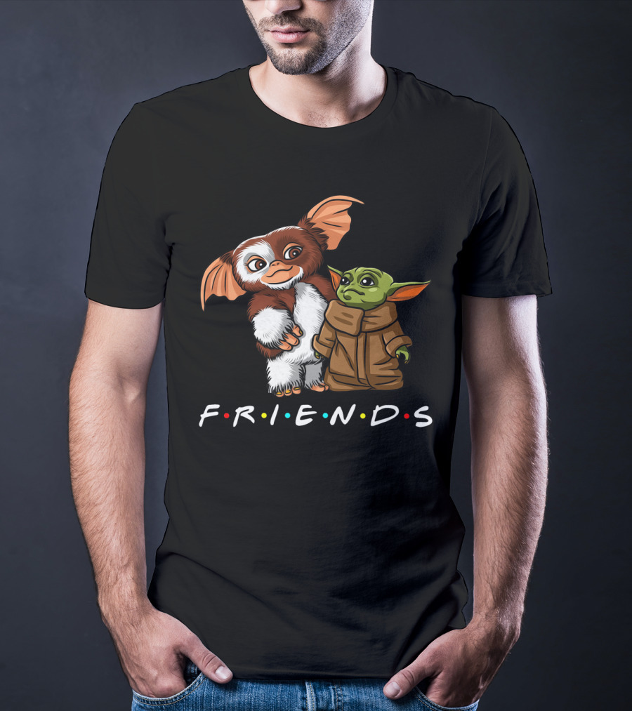 Gremlins Baby Yoda Friends Mandalorian Crossover T-Shirt