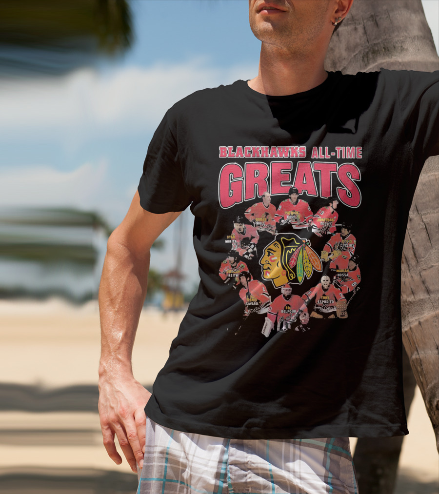 Blackhawks All-Time Greats Legends Hockey Team T-Shirt