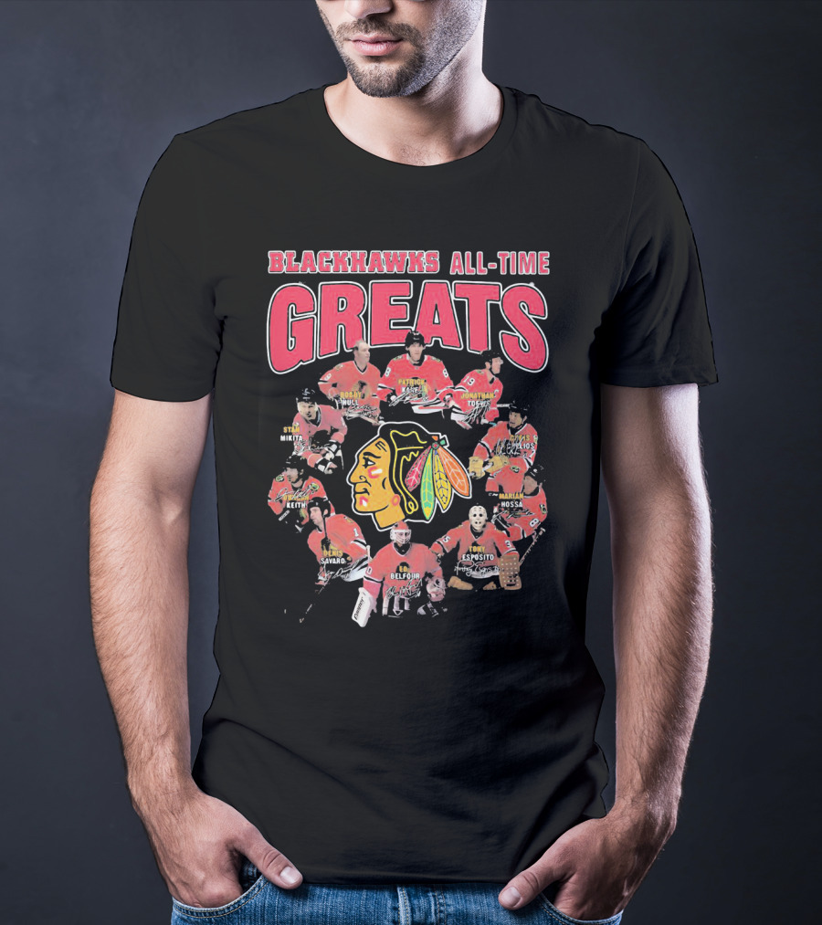Blackhawks All-Time Greats Legends Hockey Team T-Shirt