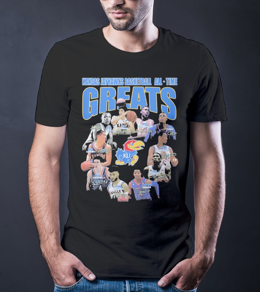 Kansas Jayhawks Basketball All-Time Greats T-Shirt