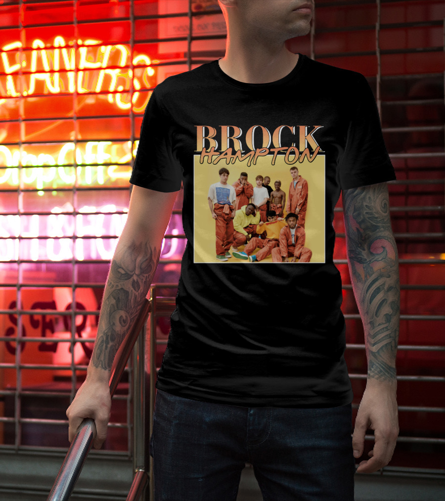 BROCKHAMPTON Band Music Group Portrait Orange Outfits T-Shirt