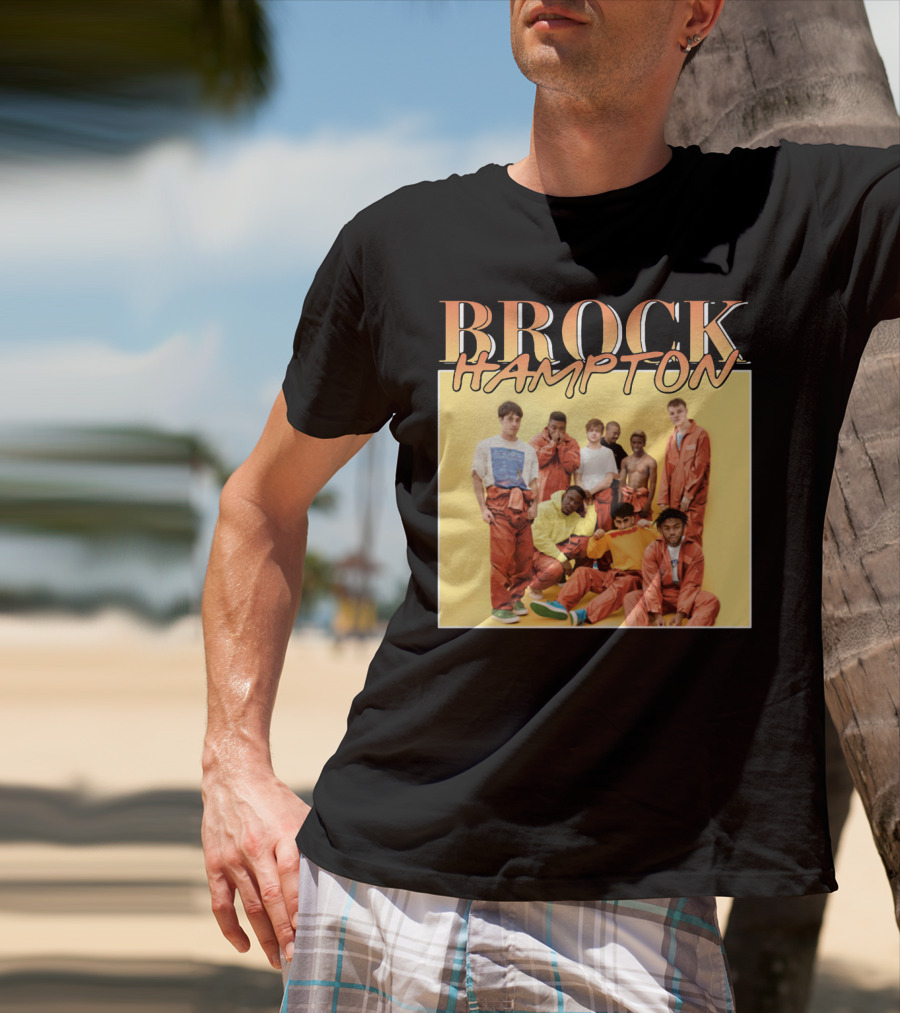 BROCKHAMPTON Band Music Group Portrait Orange Outfits T-Shirt