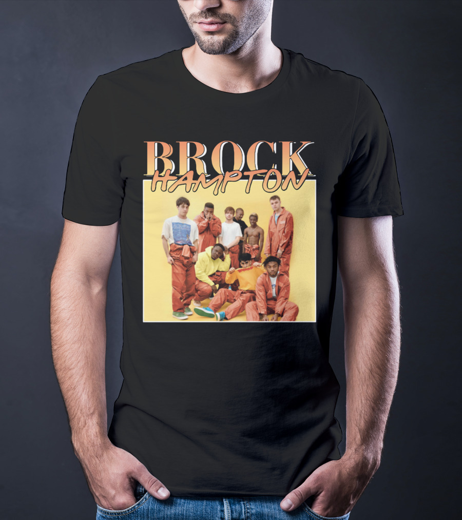 BROCKHAMPTON Band Music Group Portrait Orange Outfits T-Shirt