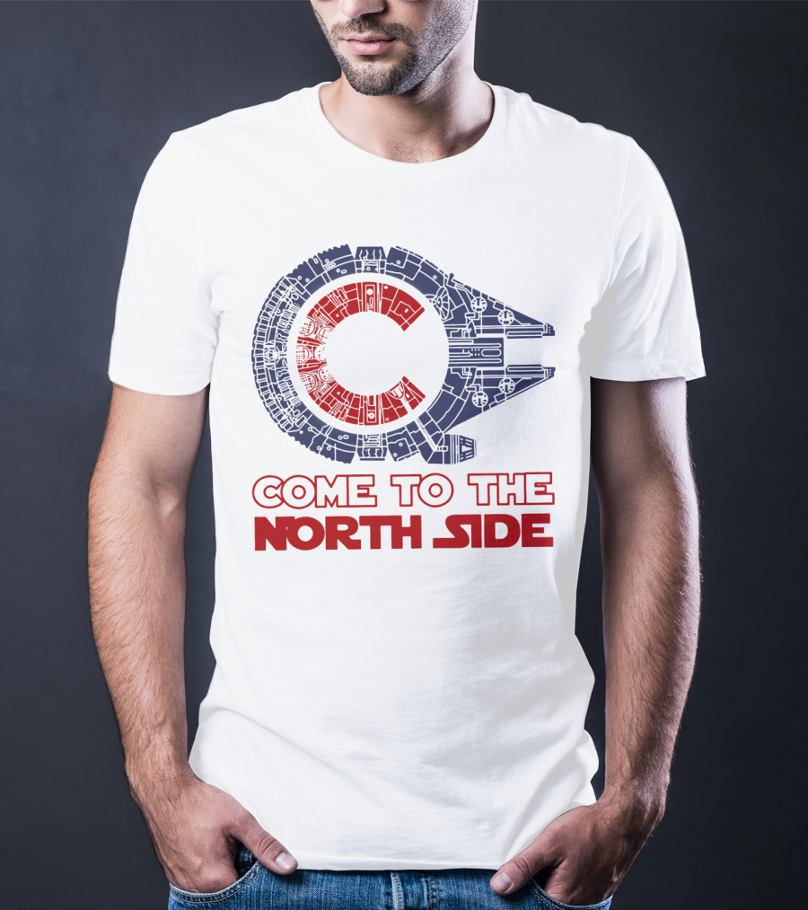 Chicago Cubs Millennium Falcon Come To The North Side T-Shirt