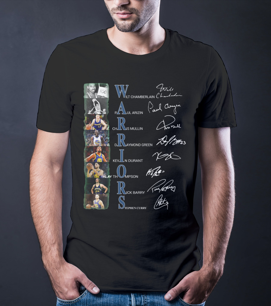 Warriors Wilt Chamberlain Paul Arizin Chris Mullin Draymond Green Kevin Durant Klay Thompson Rick Barry Stephen Curry T-Shirt