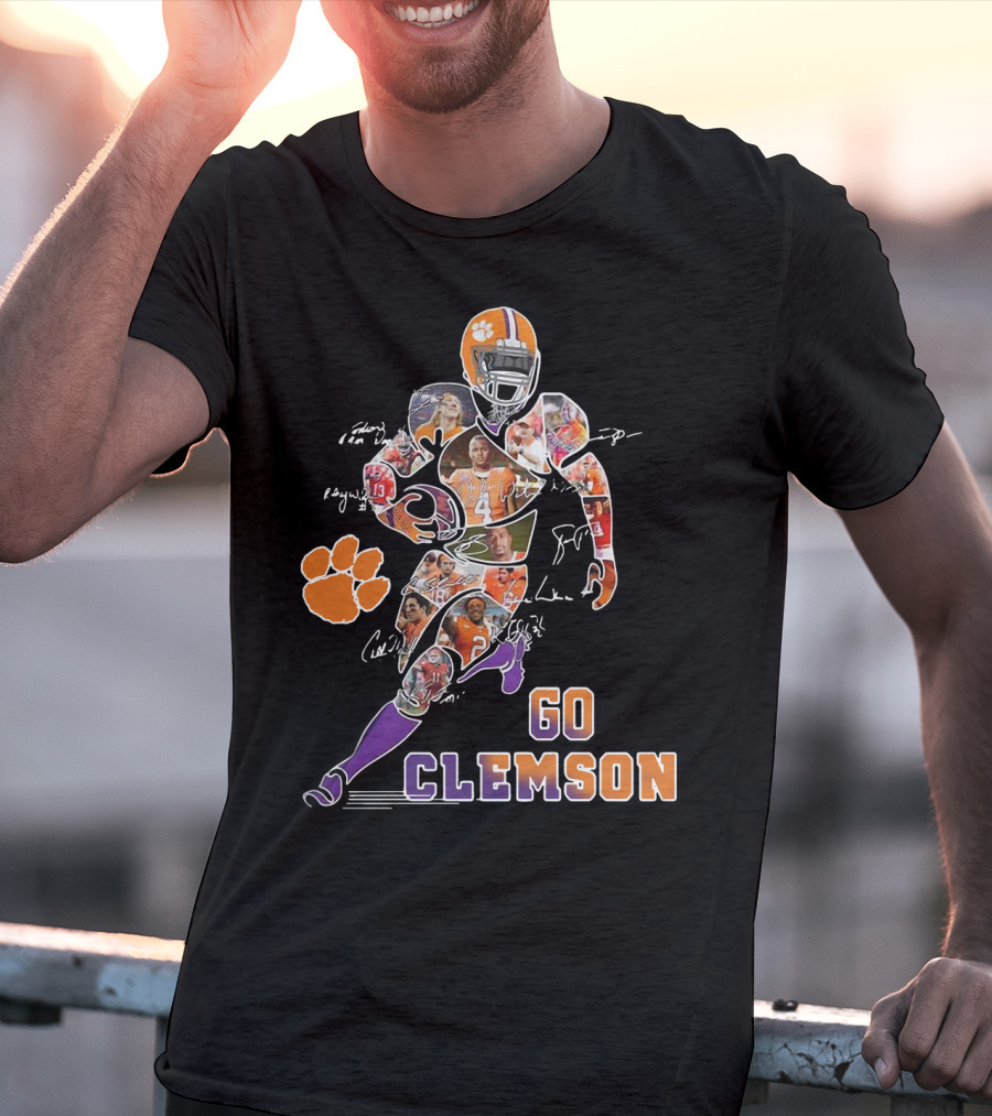 Clemson Tigers Football Team Heroes Collage Go T-Shirt
