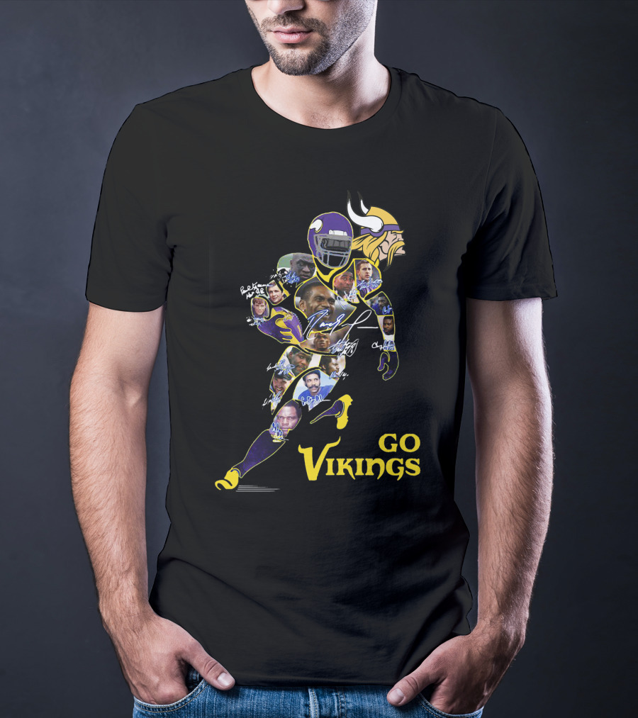 GO VIKINGS SCANDINAVIAN FOOTBALL LEGENDS COLLAGE T-Shirt
