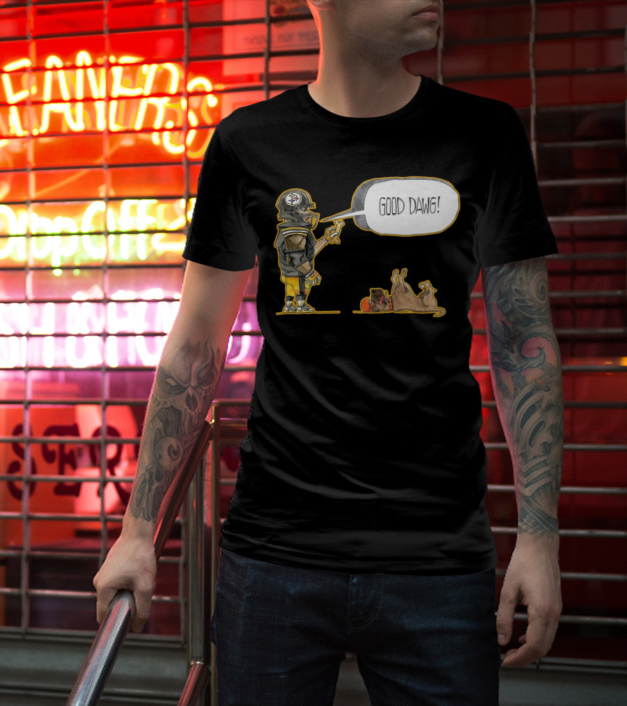 Pittsburgh Steelers Good Dawg Football Helmet Player T-Shirt