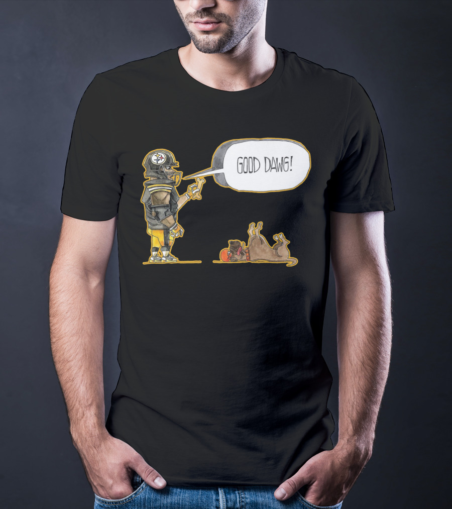 Pittsburgh Steelers Good Dawg Football Helmet Player T-Shirt